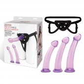Тренировочный набор с тремя насадками Pegging Training Set - Lux Fetish - купить с доставкой в Братске