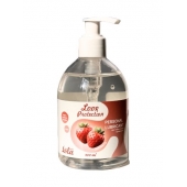 Лубрикант на водной снове Love Protection Strawberry с ароматом клубники - 300 мл. - Lola Games - купить с доставкой в Братске