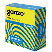 Классические презервативы с обильной смазкой Ganzo Classic - 3 шт. - Ganzo - купить с доставкой в Братске