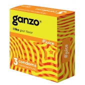 Ароматизированные презервативы Ganzo Juice - 3 шт. - Ganzo - купить с доставкой в Братске