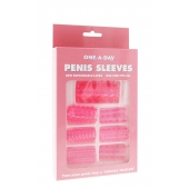 Набор из 7 розовых насадок на пенис ONE-A-DAY PENIS SLEEVES PINK - Seven Creations - в Братске купить с доставкой