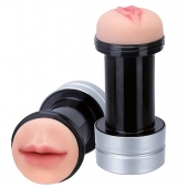 Двусторонний мастурбатор REALSTUFF 2 IN 1 HUMMER MOUTH   VAGINA - ротик и вагина - Dream Toys - в Братске купить с доставкой