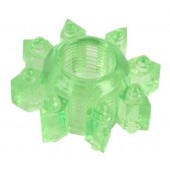 Зеленое эрекционное кольцо-звезда - Toyfa Basic - в Братске купить с доставкой