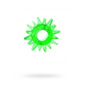 Зеленое эрекционное кольцо-солнце - Toyfa Basic - в Братске купить с доставкой