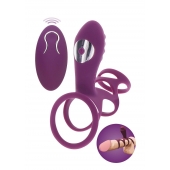 Фиолетовая эрекционная вибронасадка Halo Halo C-Ring Sleeve - Toy Joy - в Братске купить с доставкой