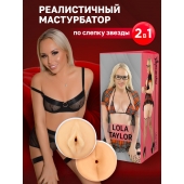 Двусторонний мастурбатор Lola Taylor - 22 см. - ФлешНаш - в Братске купить с доставкой