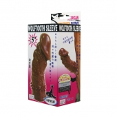 Коричневая насадка на пенис Wolftooth Sleeve - 13 см. - Baile - в Братске купить с доставкой