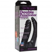 Черная насадка-фаллоимитатор для двойной стимуляции Double Penetrator - 16 см. - Doc Johnson - купить с доставкой в Братске
