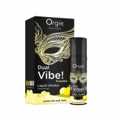 Съедобный жидкий вибратор Dual Vibe! со вкусом лимонного джина с тоником - 15 мл. - ORGIE - купить с доставкой в Братске