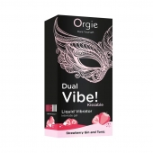 Съедобный жидкий вибратор Dual Vibe! со вкусом клубничного джина с тоником - 15 мл. - ORGIE - купить с доставкой в Братске