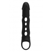 Черная насадка-удлинитель Vibrating Extender With Remote с вибрацией - Dream Toys - в Братске купить с доставкой