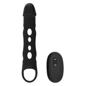 Черная насадка-удлинитель Vibrating Extender With Remote с вибрацией - Dream Toys - в Братске купить с доставкой