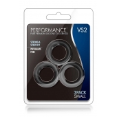 Набор из 3 черных эрекционных колец Black Small Penis Rings - Blush Novelties - в Братске купить с доставкой