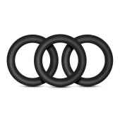 Набор из 3 черных эрекционных колец Black Small Penis Rings - Blush Novelties - в Братске купить с доставкой