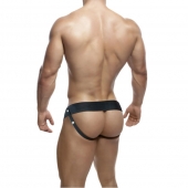 Телесный фаллопротез на черных эластичных ремнях 7 Inch Hollow Strap On - 17 см. - Blush Novelties - купить с доставкой в Братске