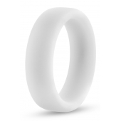 Белое люминесцентное эрекционное кольцо Silicone Glo Cock Ring - Blush Novelties - в Братске купить с доставкой