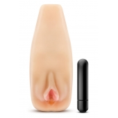Мастурбатор-вагина с вибрацией Soft   Wet Natasha Realistic Beige Masturbator - Blush Novelties - в Братске купить с доставкой