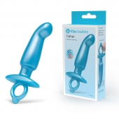Голубая анальная пробка для массажа простаты Hither Silicone Prostate Plug - 14,3 см. - b-Vibe - в Братске купить с доставкой