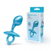 Голубая анальная пробка для массажа простаты Bulb Silicone Prostate Plug - 10,7 см. - b-Vibe - в Братске купить с доставкой