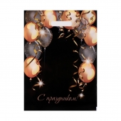 Пакет с вырубной ручкой и принтом в виде шариков (30х40 см) - Сима-Ленд - купить с доставкой в Братске