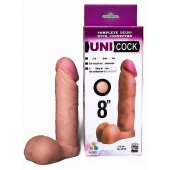Фаллическая насадка для страпона UNICOCK 8  - 20 см. - LOVETOY (А-Полимер) - купить с доставкой в Братске