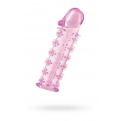 Розовая насадка на пенис с шипами - 12,5 см. - A-toys - в Братске купить с доставкой