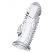 Прозрачная насадка на пенис с шипиками и коготком - 13,5 см. - A-toys - в Братске купить с доставкой