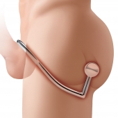 Кольцо на пенис с анальным стимулятором Stainless Steel Anal Hook   Cock Ring - BlueLine - в Братске купить с доставкой
