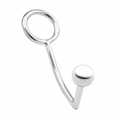 Кольцо на пенис с анальным стимулятором Stainless Steel Anal Hook   Cock Ring - BlueLine - в Братске купить с доставкой