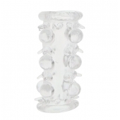 Прозрачная насадка на пенис с шипами и бугорками JELLY JOY LUST CLUSTER CLEAR - Dream Toys - в Братске купить с доставкой