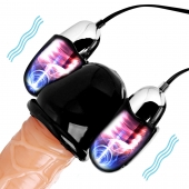 Черная стимулирующая насадка для головки полового члена Multi Speed Vibrating Penis Head Teaser - XR Brands - в Братске купить с доставкой