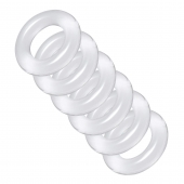 Комплект из 6 прозрачных эрекционных колец Ring Master Custom Ball Stretcher Kit - XR Brands - в Братске купить с доставкой