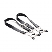 Ремни с зажимами для половых губ Spread Labia Spreader Straps with Clamps - XR Brands - купить с доставкой в Братске