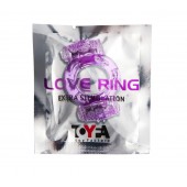 Фиолетовое виброкольцо с двумя вибропульками - Toyfa Basic - в Братске купить с доставкой