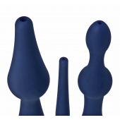 Набор из 3 универсальных насадок для анального душа Universal 3 Piece Silicone Enema Attachment Set - XR Brands - купить с доставкой в Братске