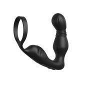 Черный вибростимулятор простаты с эрекционным кольцом Ass-Gasm Pro P-Spot Milker - Pipedream - в Братске купить с доставкой
