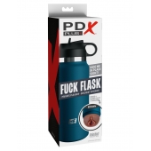 Смуглый мастурбатор-вагина в синей колбе F*ck Flask - Pipedream - в Братске купить с доставкой