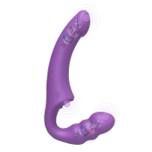 Фиолетовый безремневой страпон Straples Strap-On Dildo - Erokay - купить с доставкой в Братске