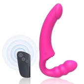Розовый безремневой страпон Straples Strap-On Dildo - Erokay - купить с доставкой в Братске