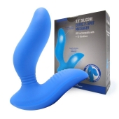 Синий вибромассажер простаты 3,5’’ Curve P-spot Massager - 12 см. - Erokay - в Братске купить с доставкой