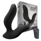 Черный вибромассажер простаты 3,5’’ Remote Control Curve P-spot Massager - 12 см. - Erokay - в Братске купить с доставкой