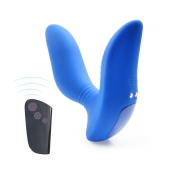 Синий вибромассажер простаты 3,5’’ Remote Control Curve P-spot Massager - 12 см. - Erokay - в Братске купить с доставкой