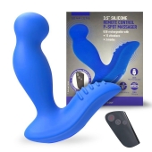 Синий вибромассажер простаты 3,5’’ Remote Control P-spot Massager - 12,5 см. - Erokay - в Братске купить с доставкой