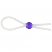 Прозрачное лассо с фиолетовой бусиной SILICONE COCK RING WITH BEAD LAVENDER - NMC - в Братске купить с доставкой