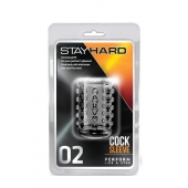 Прозрачная насадка на пенис с шишечками STAY HARD COCK SLEEVE 02 CLEAR - Blush Novelties - в Братске купить с доставкой