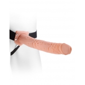 Фаллопротез телесного цвета Hollow Strap-On - 29 см. - Pipedream - купить с доставкой в Братске