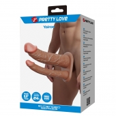 Реалистичная полая насадка на член для двойного проникновения Yairon - 17,5 см. - Baile - купить с доставкой в Братске