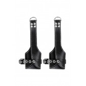 Черные подвесы с белой строчкой - Pecado - купить с доставкой в Братске