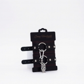 Черно-красные кожаные оковы - Crazy Handmade - купить с доставкой в Братске