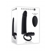 Черная вибронасадка для двойного проникновения Full Swing - Gender X - купить с доставкой в Братске